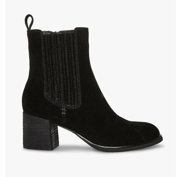 Blondo Sonali Waterproof Suede Ankle Mid Boots | Womens 7, Black NEW - Picture 5 of 6